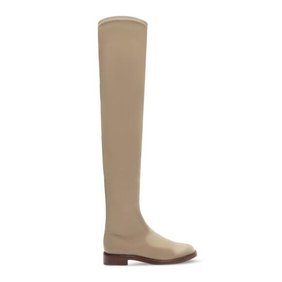 Schutz Womens Kaolin Over The Knee Flat Boots US 8 B EU 38.5 Beige NWOB - Picture 2 of 11